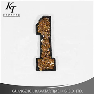 Classics Style Sequin Embroidered Number Patches For Clothes