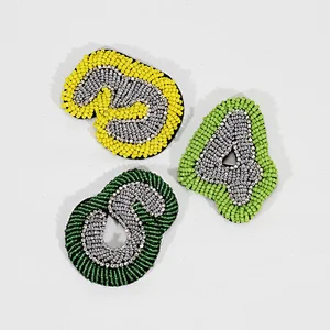 Exquisite beaded number patches for decoration hat,garment,bag