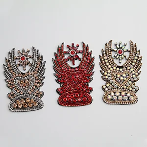wholesale rhinestone applique ID patches for clothing patches for clothing 3D patch