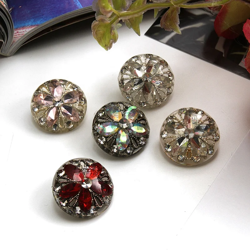 European and American style clothing rhinestone buttons, clothing accessories wholesale buttons, crystal buttons