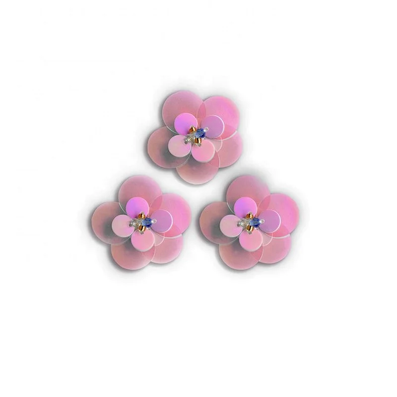Custom 3D Applique Embroidery Flower Patches