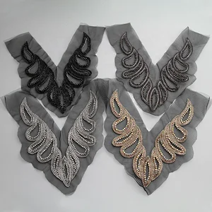 Beaded peacock rhinestone Patches for women clothing fashion Sew-On patch 3d patches clothing