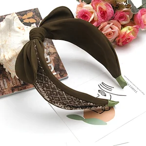 The design of headband Korean grid 2020 trend headband Polyester winter headband  for girls hair accessories