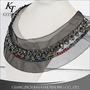 New Design Arch Shape Neck Embroidery Trim For Garment Accessories