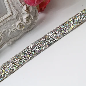 1.5cm hotfix rhinestone crystal ab tape pointback stone hotfix transfer for decoration