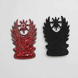 wholesale rhinestone applique ID patches for clothing patches for clothing 3D patch