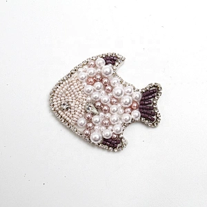 Christmas Cherry Flower Decorative Sew on Rhinestone Beaded Patches Wholesale patches for clothing