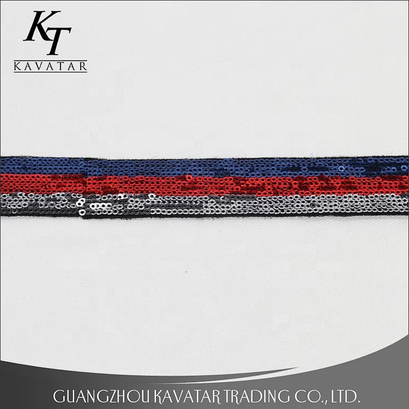 Fashion Embroidery Sequin Ribbon Lace Decorative Trim Tape