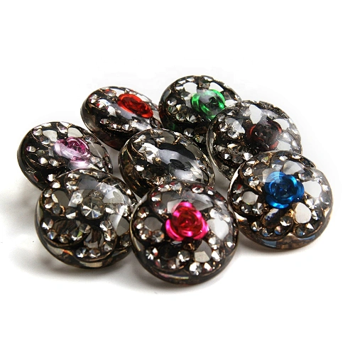 Coat buttons ,European and American style clothing rhinestone buttons crystal pearl clothing accessories wholesale butt,