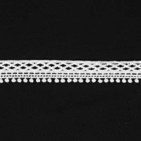 Designs Embroidered Water Soluble Pompom Lace Trim for Garments