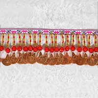 China Style Decorative Trim Multi color Plastic Beaded Fringes Trim Indian Home Decor Curtain Crafting