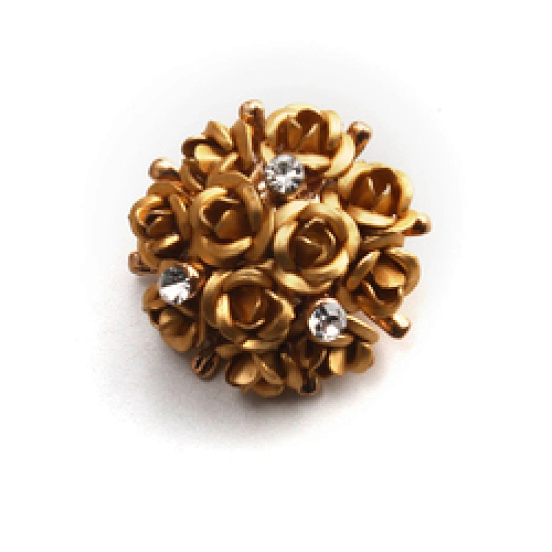 Fashionable rhinestone garment accessories buttons Copper buttons coat garment buttons