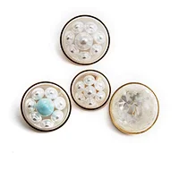 European and American style clothing rhinestone buttons crystal pearl clothing accessories wholesale butt,crystal button