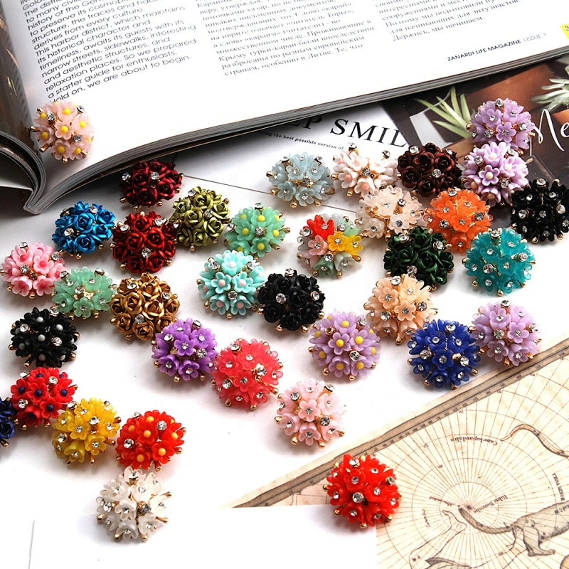 Fashionable rhinestone garment accessories buttons Copper buttons coat garment buttons