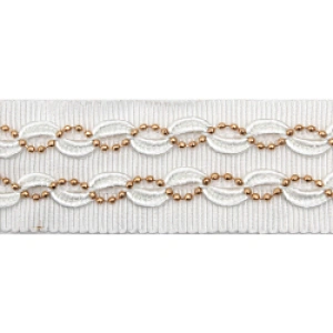 Wholesale Chain lace trim rhinestone 2.4 cm Sew-On lace trim Polyester net mesh Lace trimmings wedding for clothes  Accessories