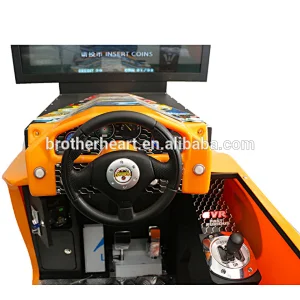 racing car driving arcade machine