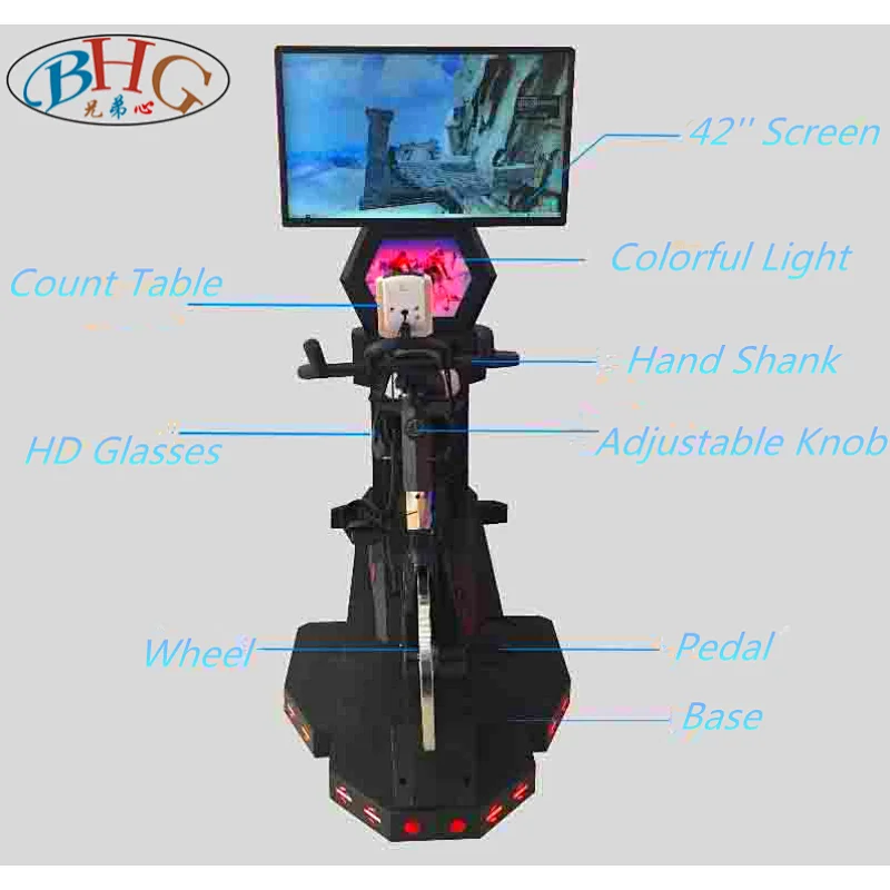 virtual reality bicycle machine
