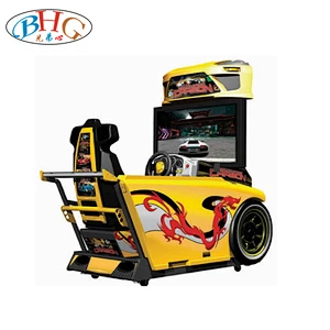 racing car driving arcade machine