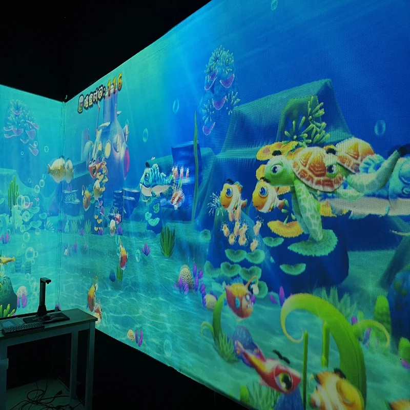 2020年最新触摸屏互动投影游戏儿童室内游乐场互动绘图设备
