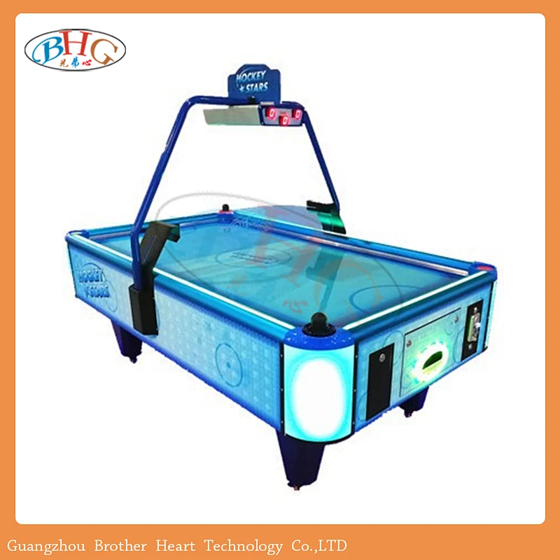 coin operated air hockey table game