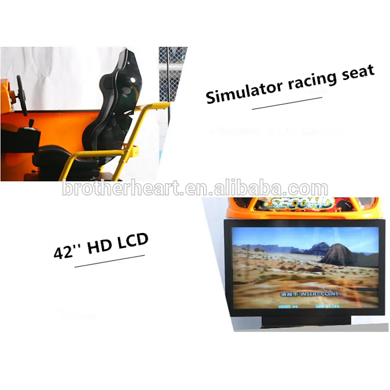 racing car driving arcade machine