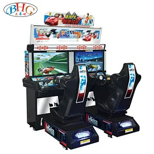 coin operated double player cars racing simulator arcade video indoor interactive games machine