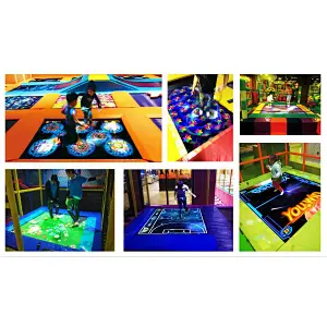 indoor interactive trampoline park game
