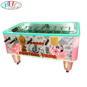 Mini plastic and metallic table football/soccer coin operated  and automatic return football