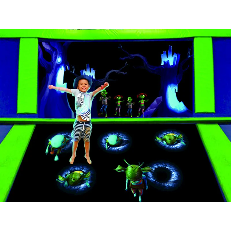 indoor interactive trampoline park game