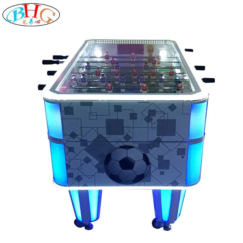 Mini plastic and metallic table football/soccer coin operated  and automatic return football