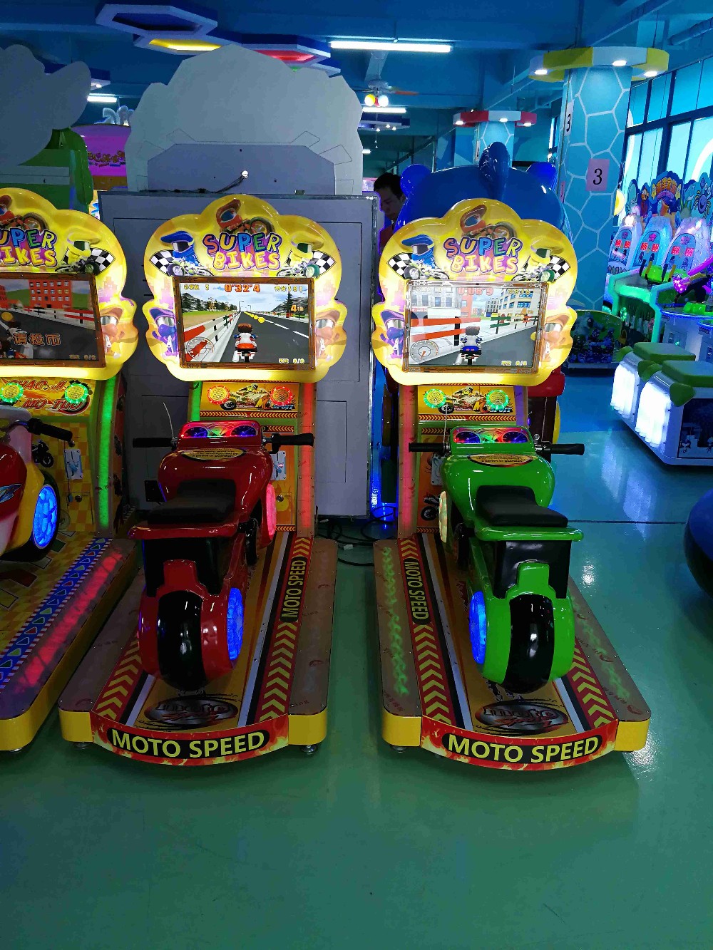 kids racing car game machine