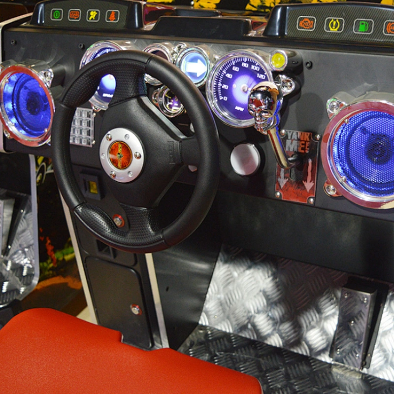 coin operated car simulator driving