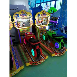 hot sale coin pusher kids racing car game machine for kids indoor playground