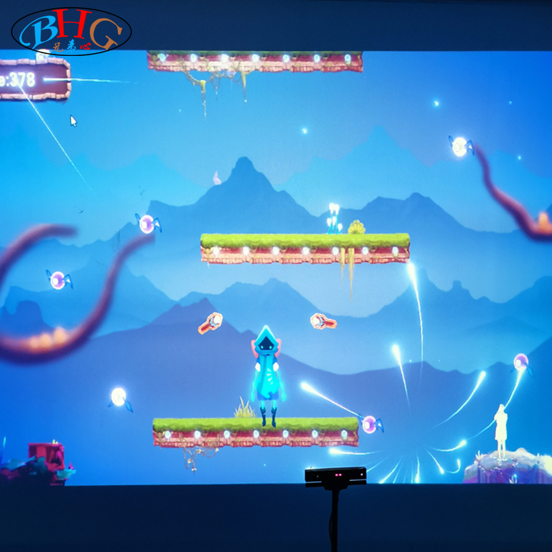 interactive wall trampoline projection game