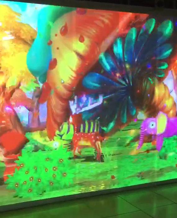 interactive floor projection painting games