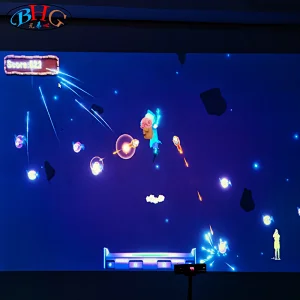 interactive wall trampoline projection game