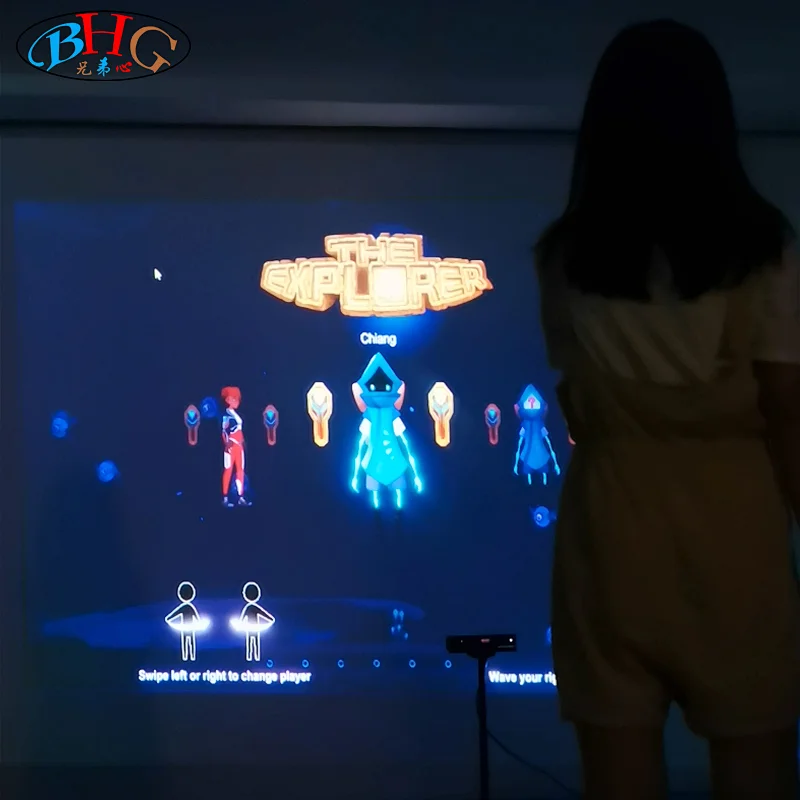 interactive wall trampoline projection game