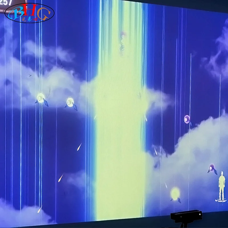 interactive wall trampoline projection game