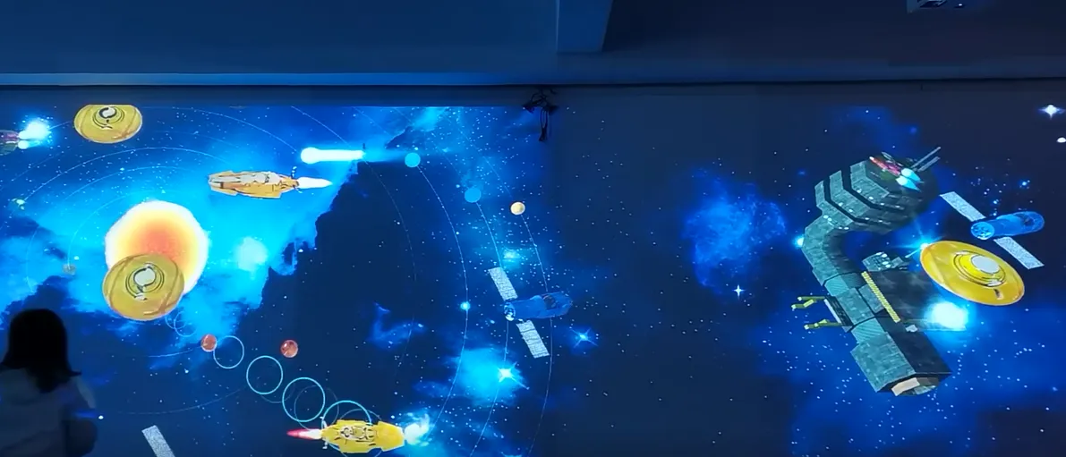 spaceship interactive projection