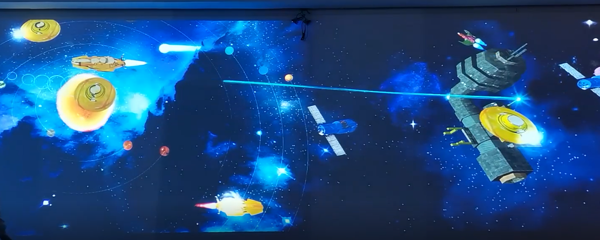 spaceship interactive projection