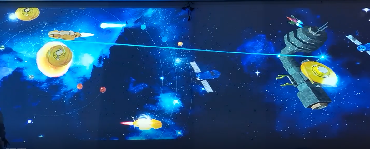 spaceship interactive projection