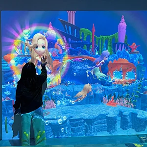 pretty mermaid interactive floor projection game