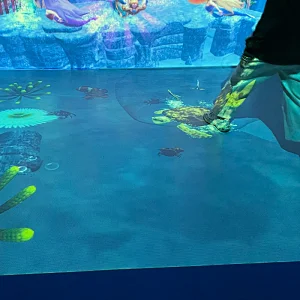pretty mermaid interactive floor projection game