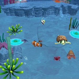 pretty mermaid interactive floor projection game