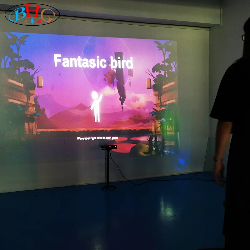 Indoor sports hall ar interactive projection interactive trampoline game