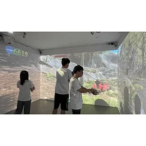 兄弟心科技沉浸式海岛探险射击游戏互动投影