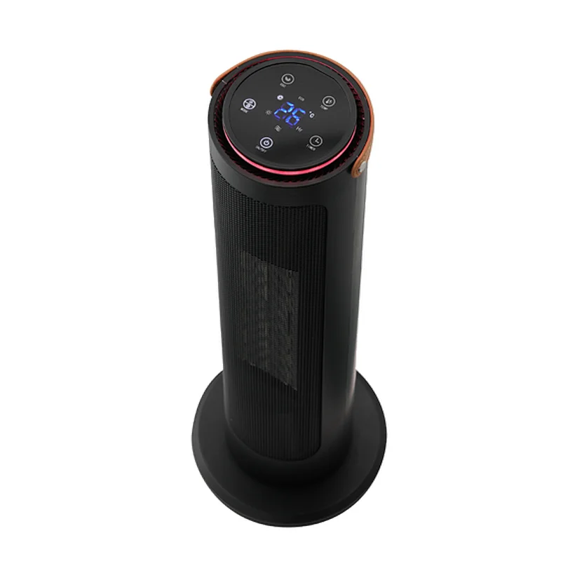 2022 New digital Tower Ceramic Fan Heater with remote, atmosphere LED lights, Portable leather handle and timer, PTC-917L