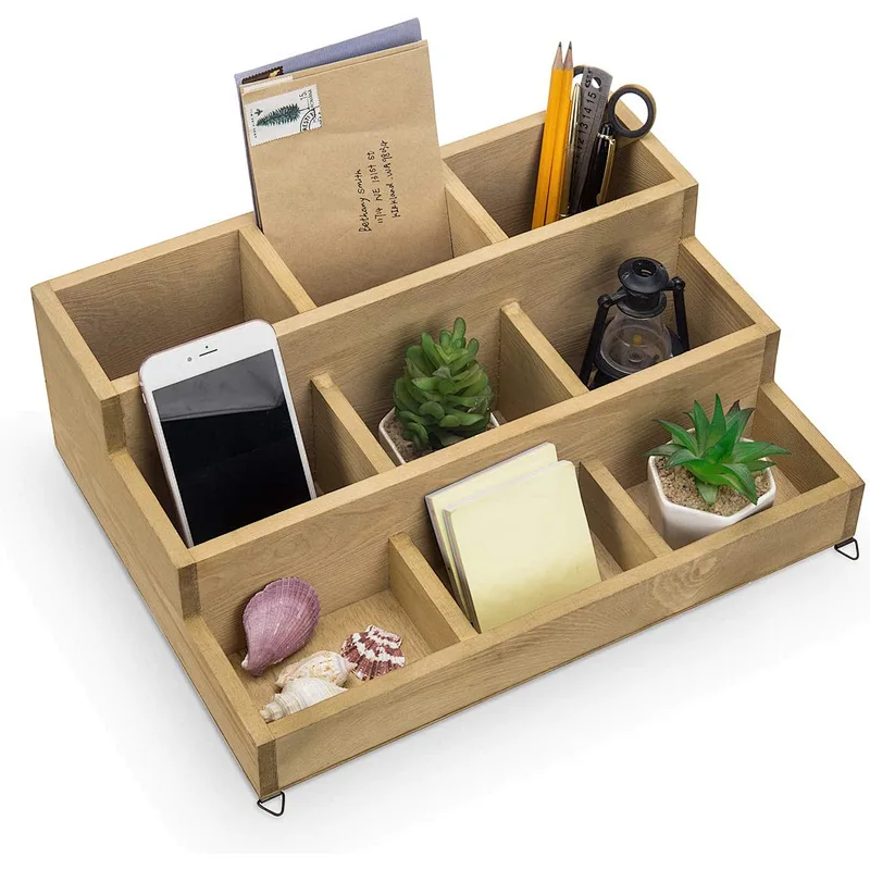 MyGift Small Rustic Wood Display Rack 3 Tier Wall-Mount Shadow Box ...
