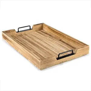 Mygift 3 Pisos Rustico Torched Madera Y Metal Negro Organi | Envío Gratis