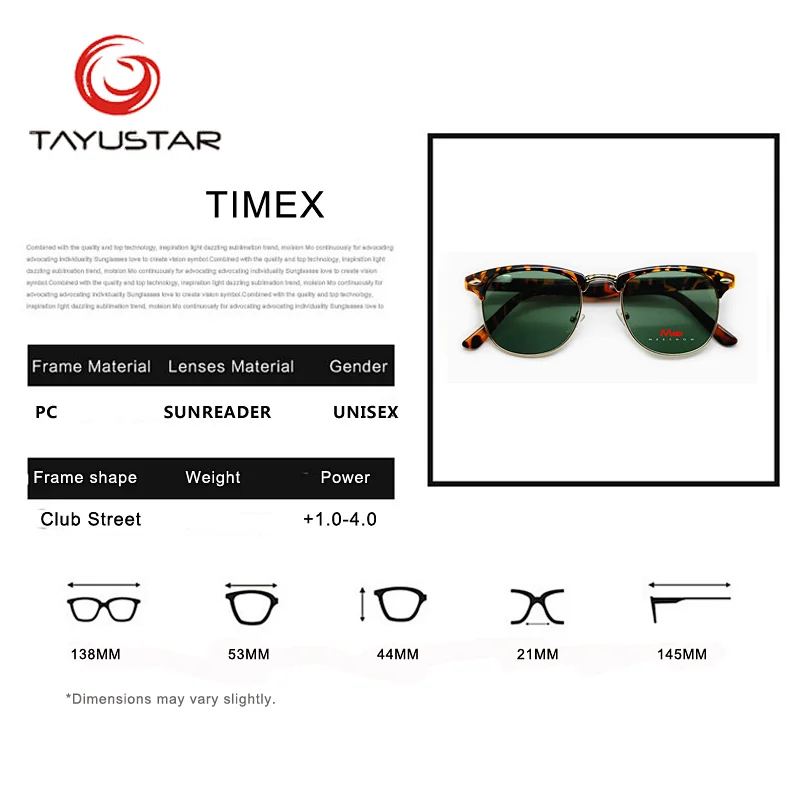 Gafas de sol de lectura con lentes G15